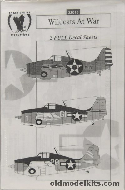 Eagle Strike 1/32 Wildcats at War TWO Full Sheets, 32015 plastic model kit